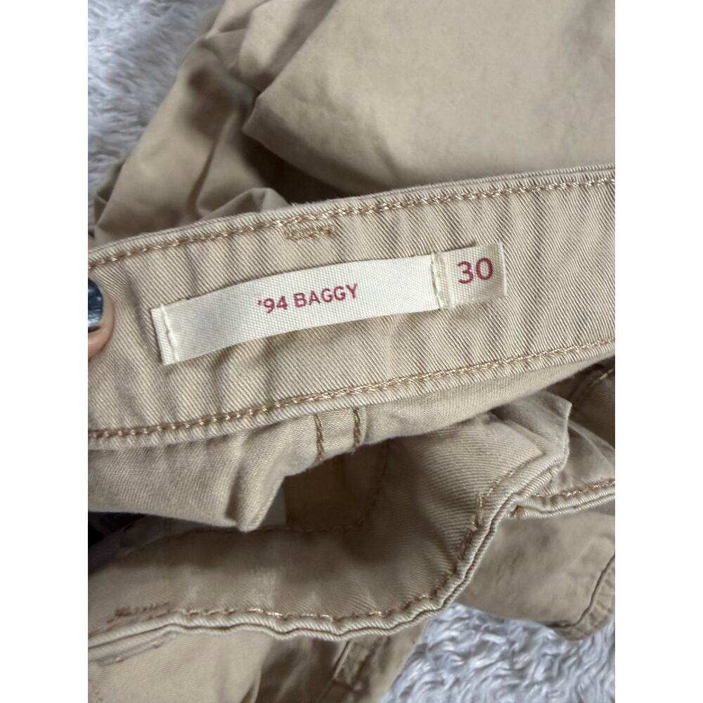 Levi's Pants '94 Baggy Women's 30 Tan Cargo Drawstring Hem - Picture 5 of 6